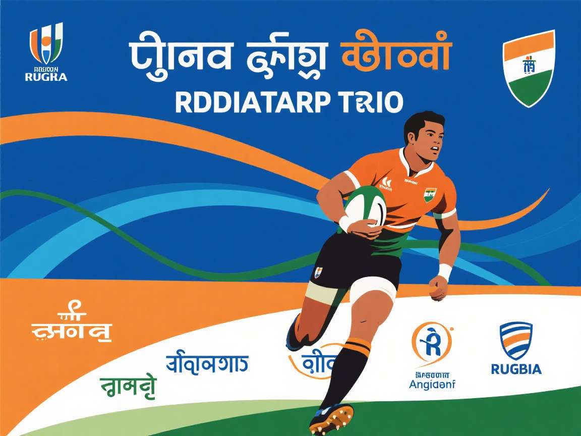 Rugby Union India Tour language selection screen